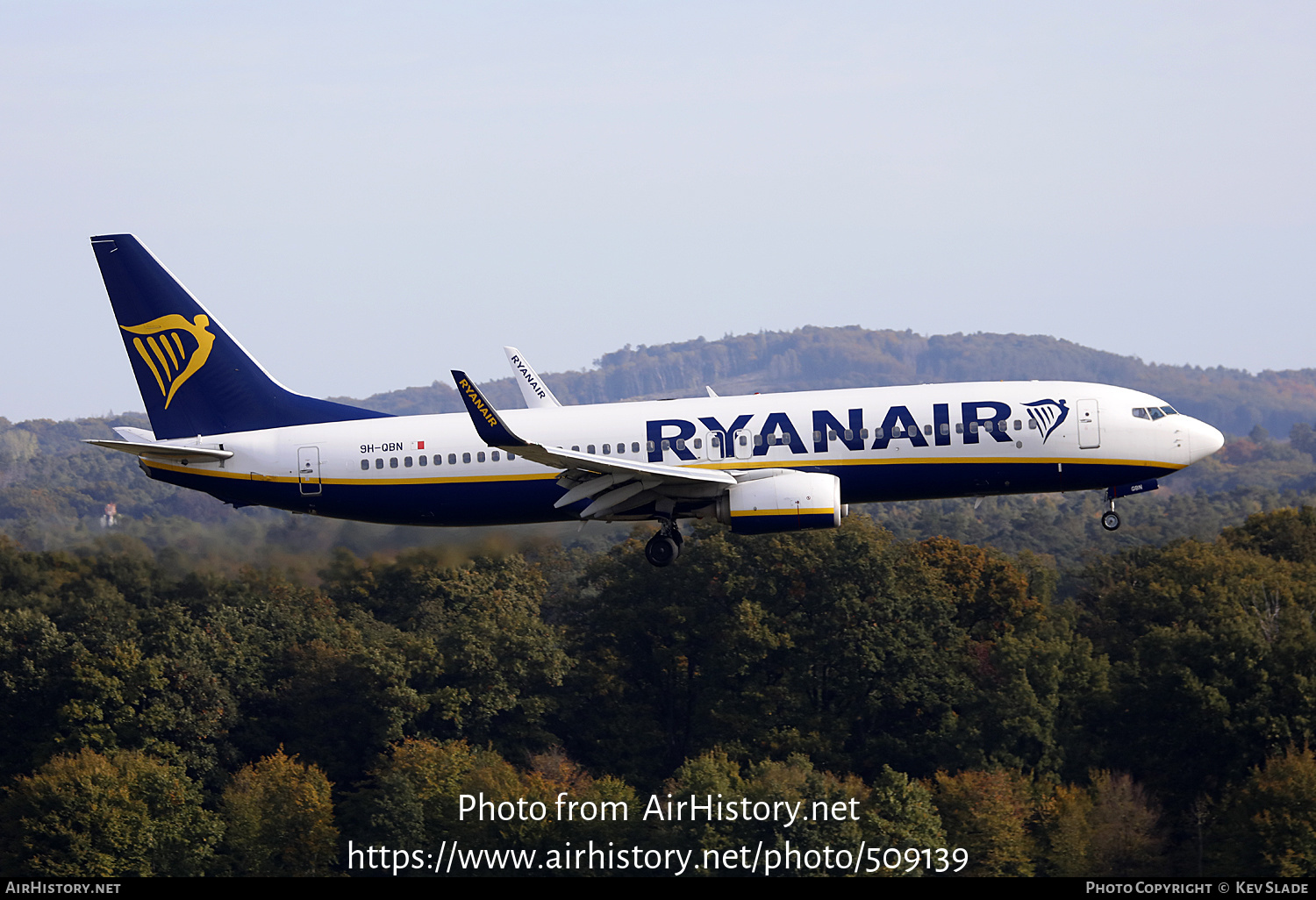 Aircraft Photo of 9H-QBN | Boeing 737-8AS | Ryanair | AirHistory.net #509139