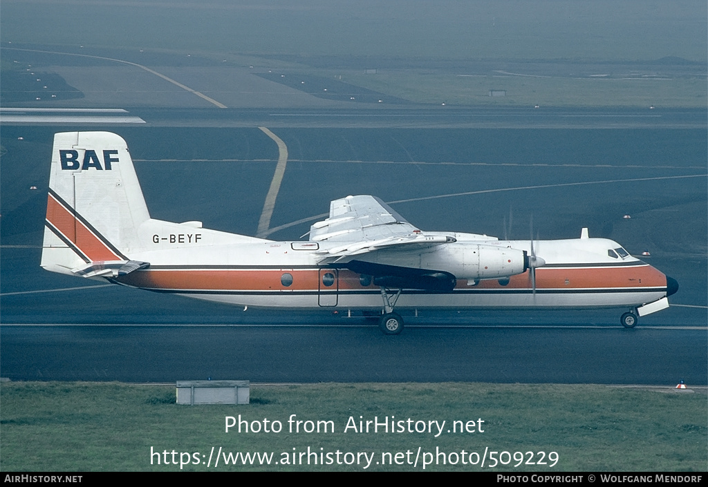 Aircraft Photo of G-BEYF | Handley Page HPR-7 Herald 401 | British Air Ferries - BAF | AirHistory.net #509229