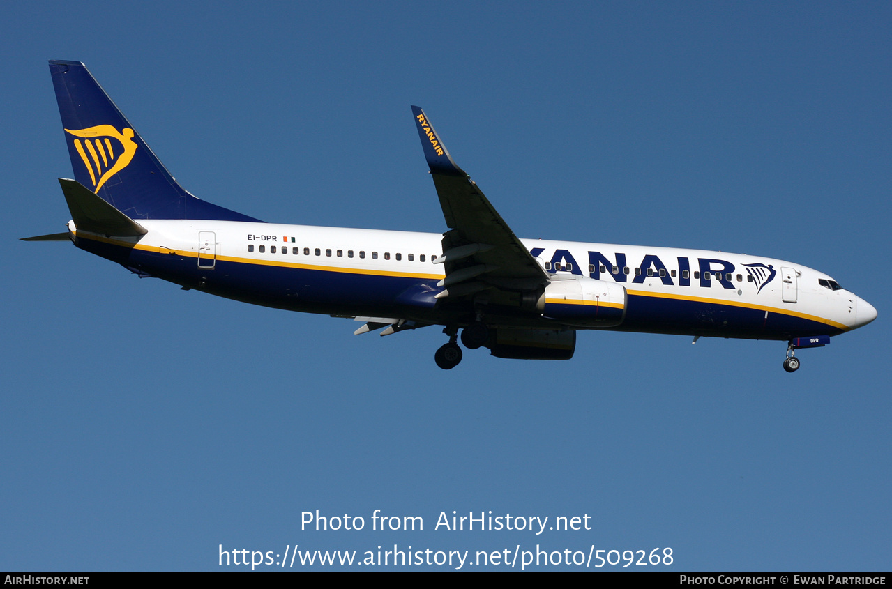 Aircraft Photo of EI-DPR | Boeing 737-8AS | Ryanair | AirHistory.net #509268