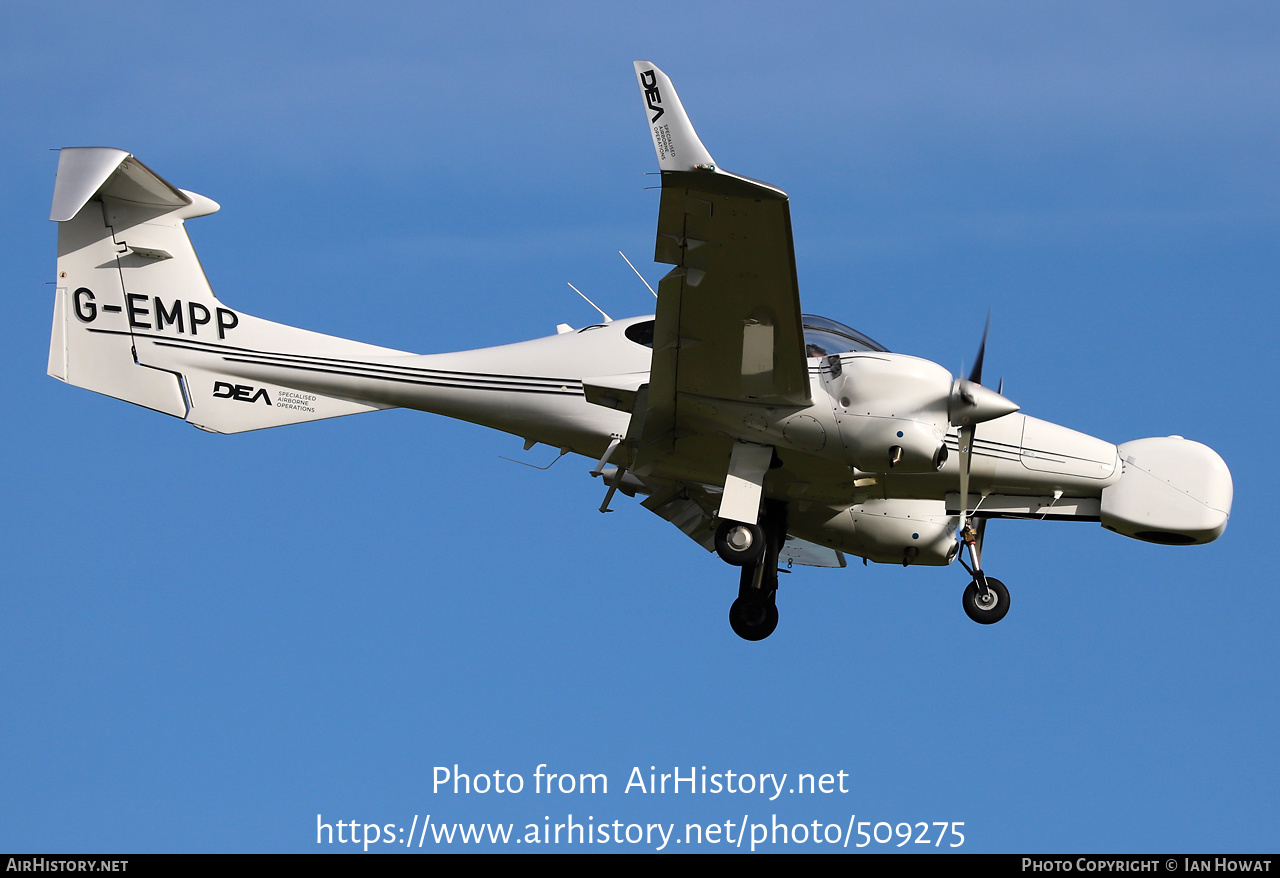 Aircraft Photo of G-EMPP | Diamond DA42 M Twin Star | DEA Specialised Airborne Operations | AirHistory.net #509275