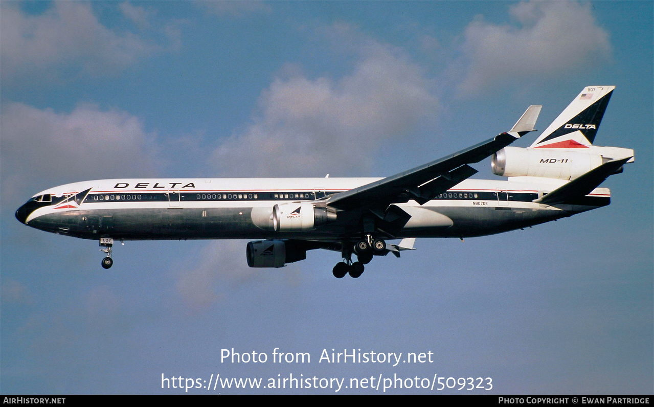 Aircraft Photo of N807DE | McDonnell Douglas MD-11 | Delta Air Lines | AirHistory.net #509323