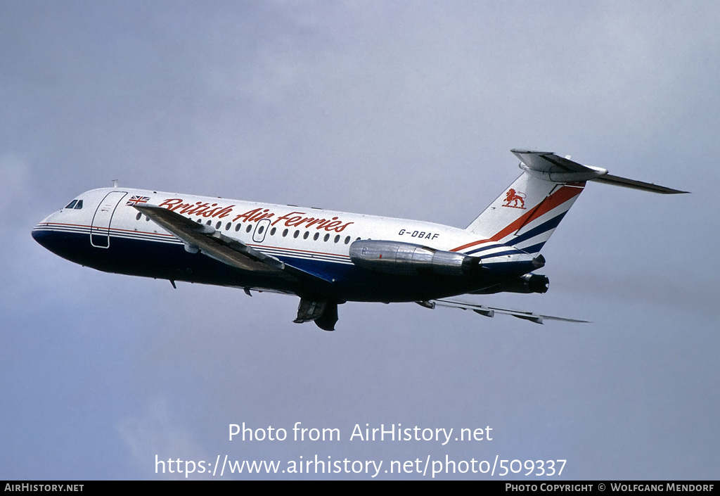 Aircraft Photo of G-DBAF | BAC 111-201AC One-Eleven | British Air Ferries - BAF | AirHistory.net #509337