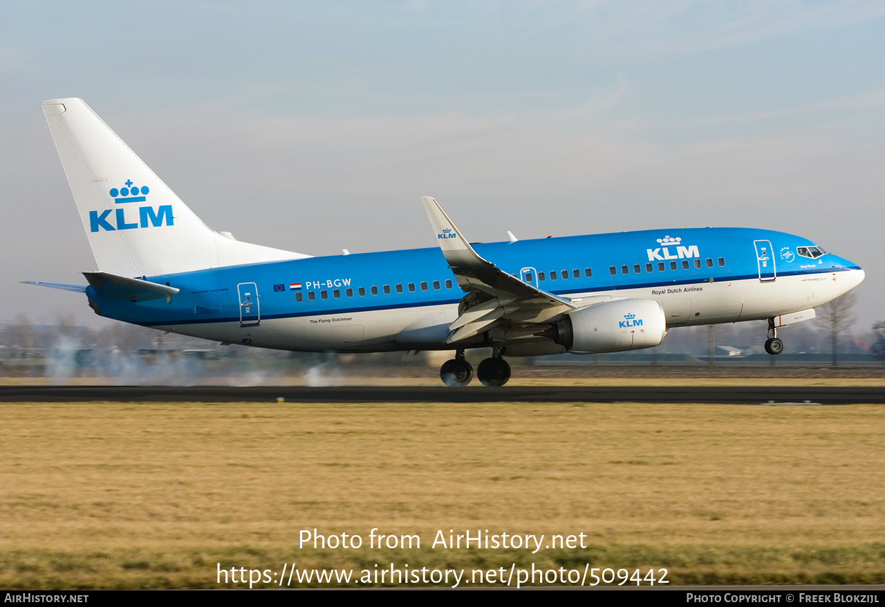 Aircraft Photo of PH-BGW | Boeing 737-7K2 | KLM - Royal Dutch Airlines | AirHistory.net #509442