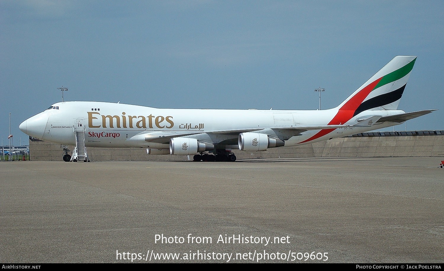 Aircraft Photo of OO-THC | Boeing 747-4HAF/ER/SCD | Emirates SkyCargo | AirHistory.net #509605