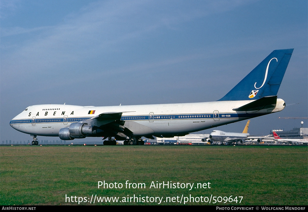 Aircraft Photo of OO-SGB | Boeing 747-129(M) | Sabena | AirHistory.net #509647