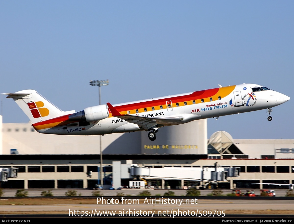 Aircraft Photo of EC-IKZ | Bombardier CRJ-200ER (CL-600-2B19) | Iberia Regional | AirHistory.net #509705