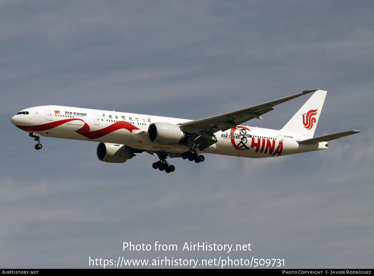 Aircraft Photo of B-2006 | Boeing 777-39L/ER | Air China | AirHistory.net #509731