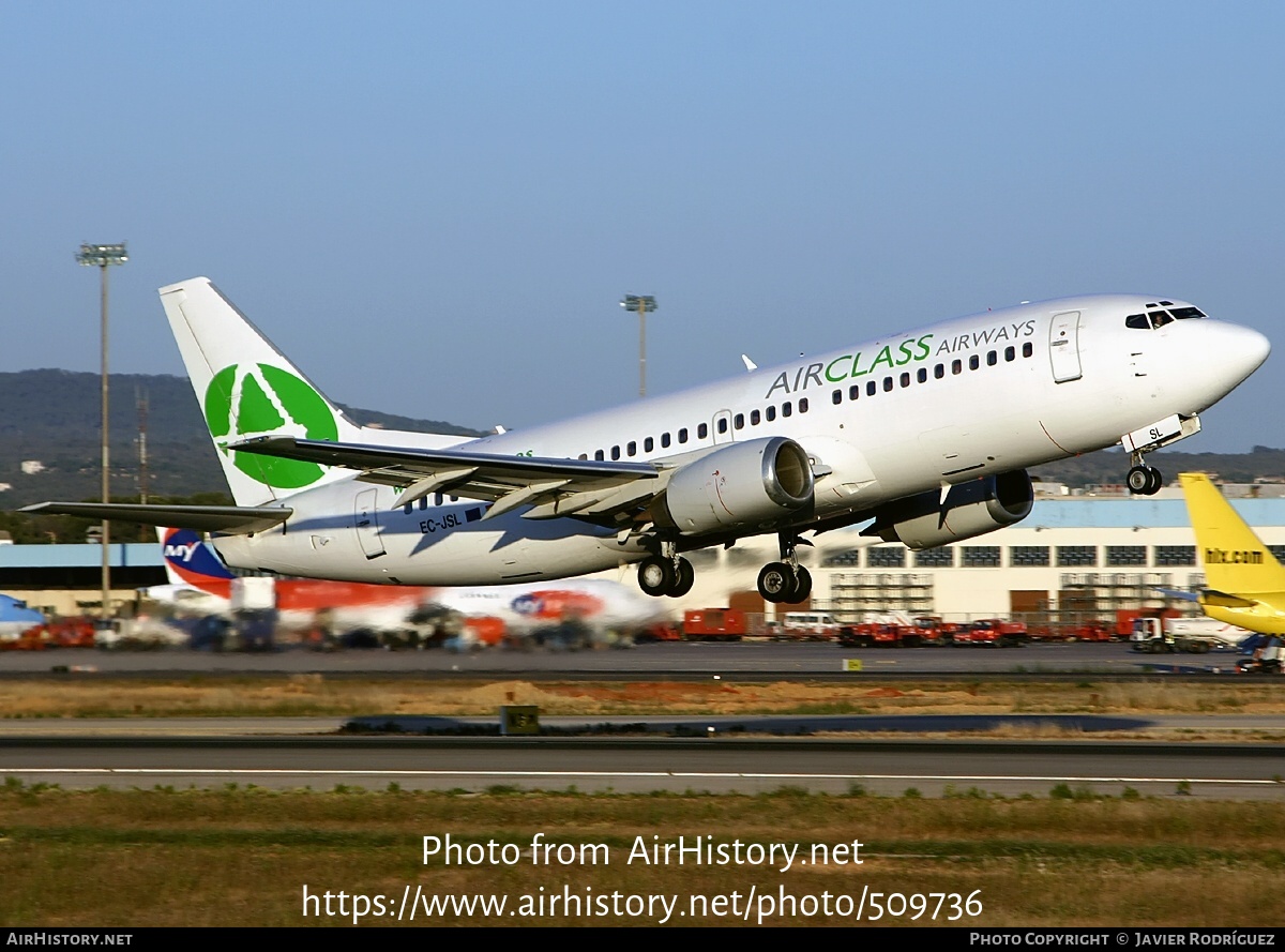 Aircraft Photo of EC-JSL | Boeing 737-33A | AirClass Airways | AirHistory.net #509736