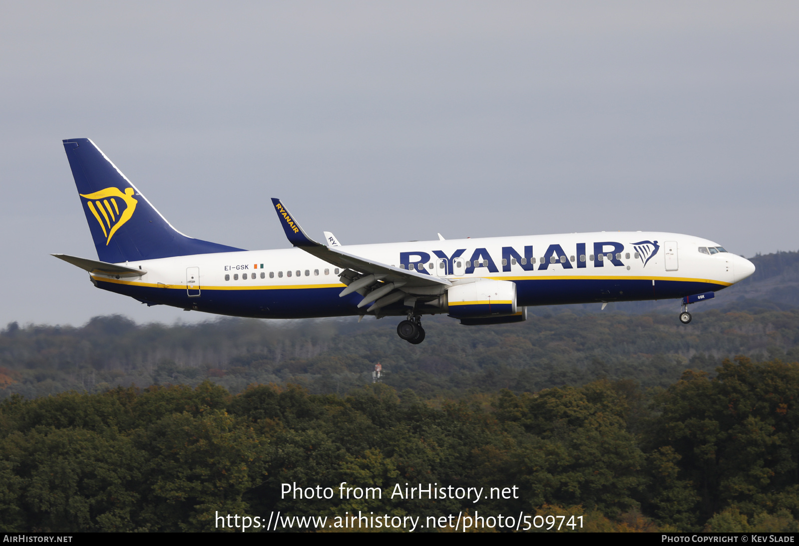 Aircraft Photo of EI-GSK | Boeing 737-800 | Ryanair | AirHistory.net #509741