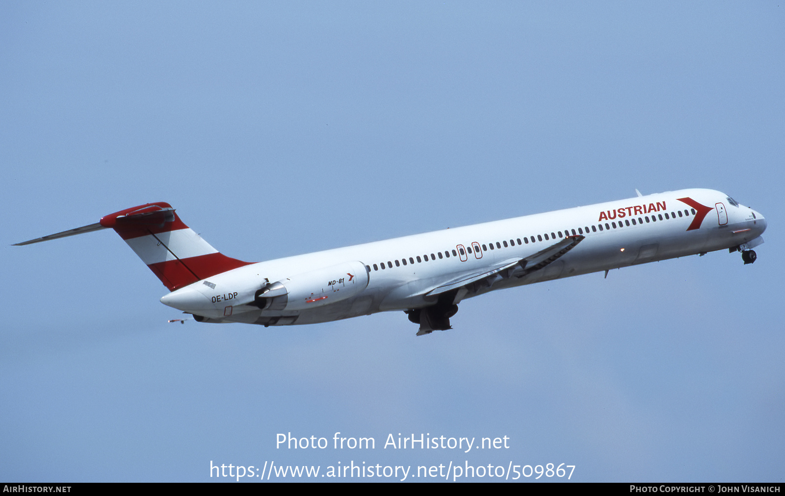 Aircraft Photo of OE-LDP | McDonnell Douglas MD-81 (DC-9-81) | Austrian Airlines | AirHistory.net #509867