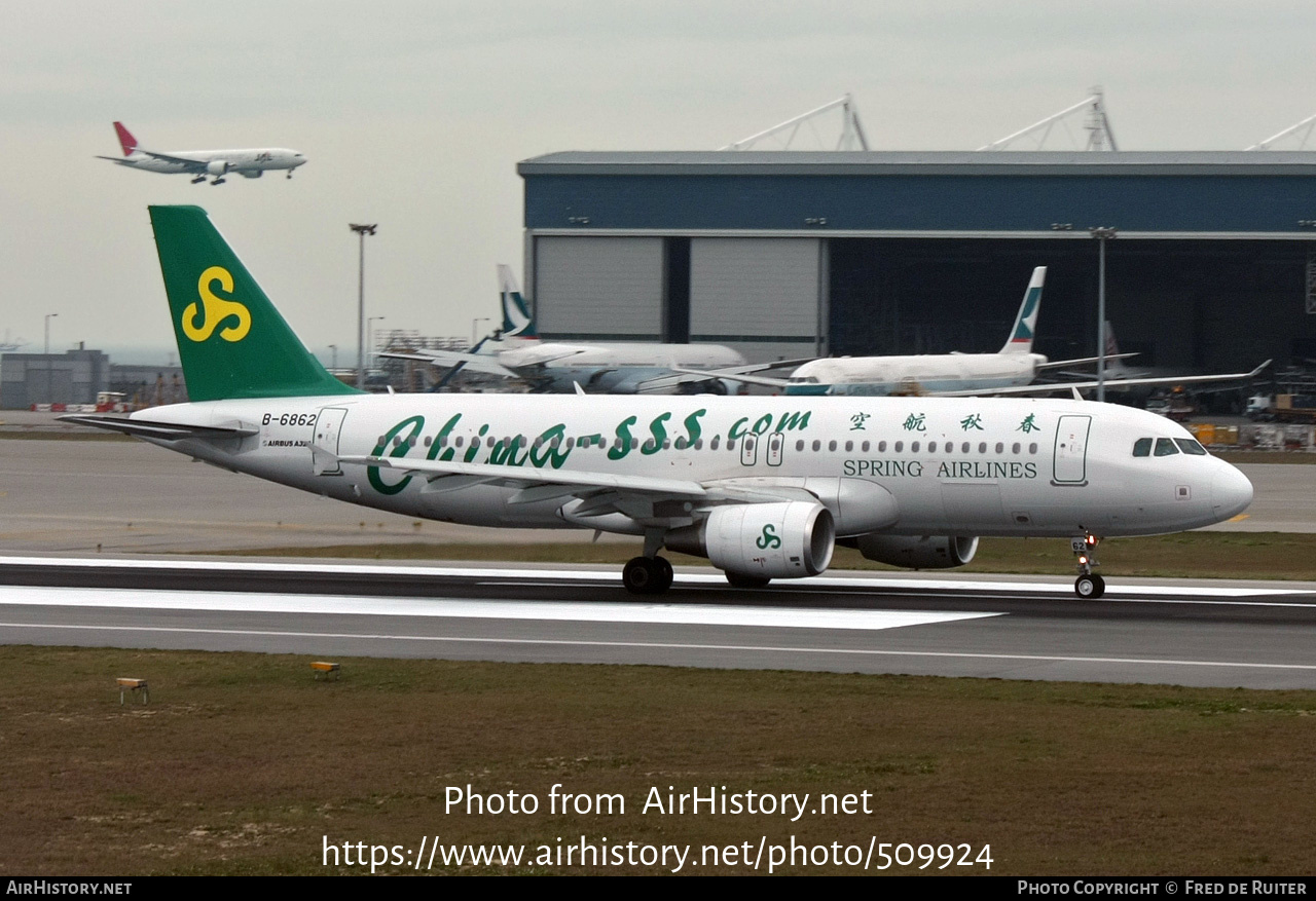 Aircraft Photo Of B-6862 | Airbus A320-214 | Spring Airlines ...