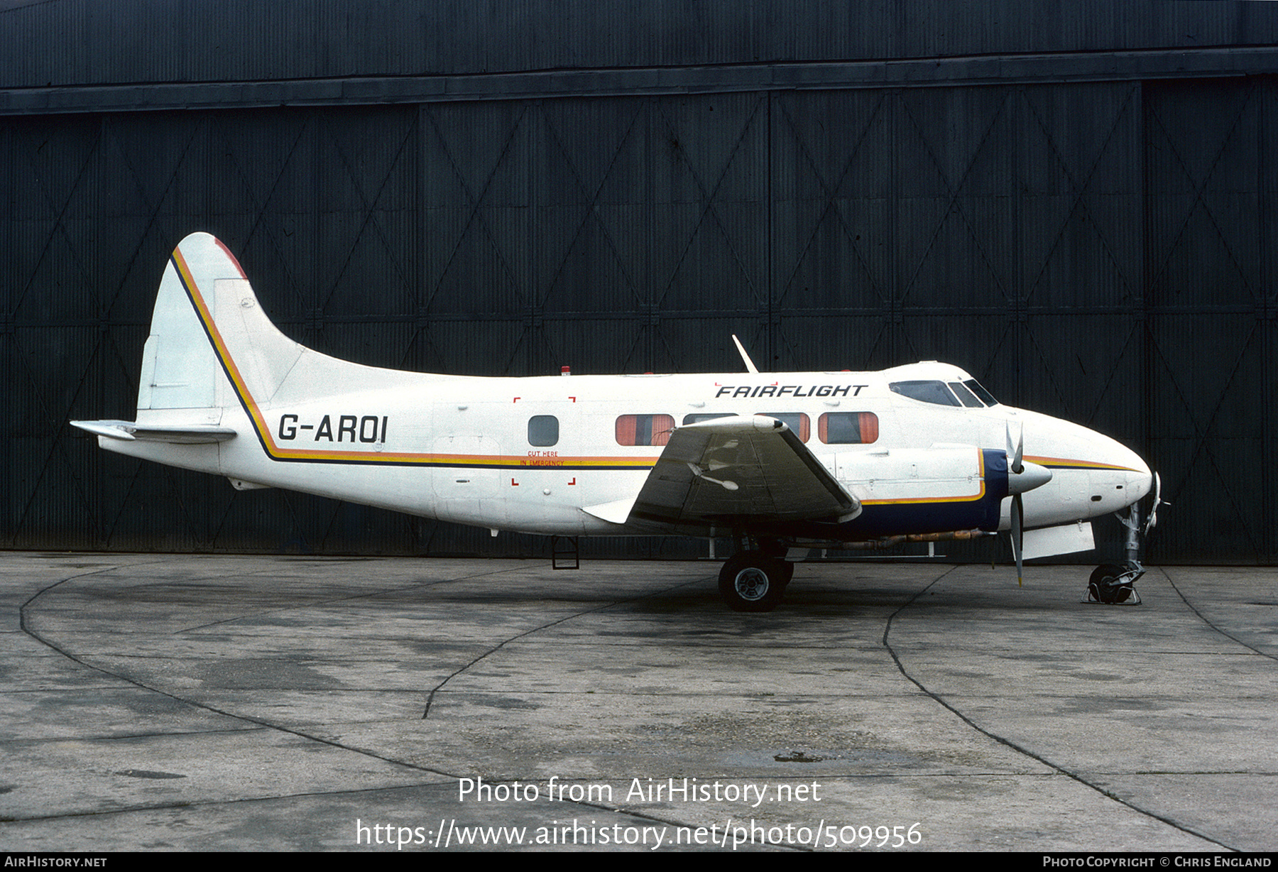 Aircraft Photo of G-AROI | De Havilland D.H. 104 Dove 5 | Fairflight | AirHistory.net #509956