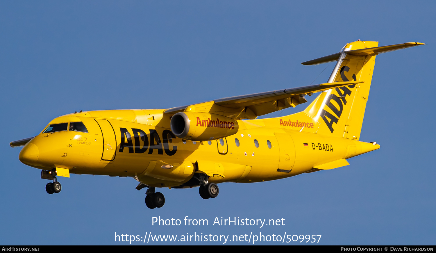 Aircraft Photo of D-BADA | Fairchild Dornier 328-310 328JET | ADAC Luftrettung | AirHistory.net #509957