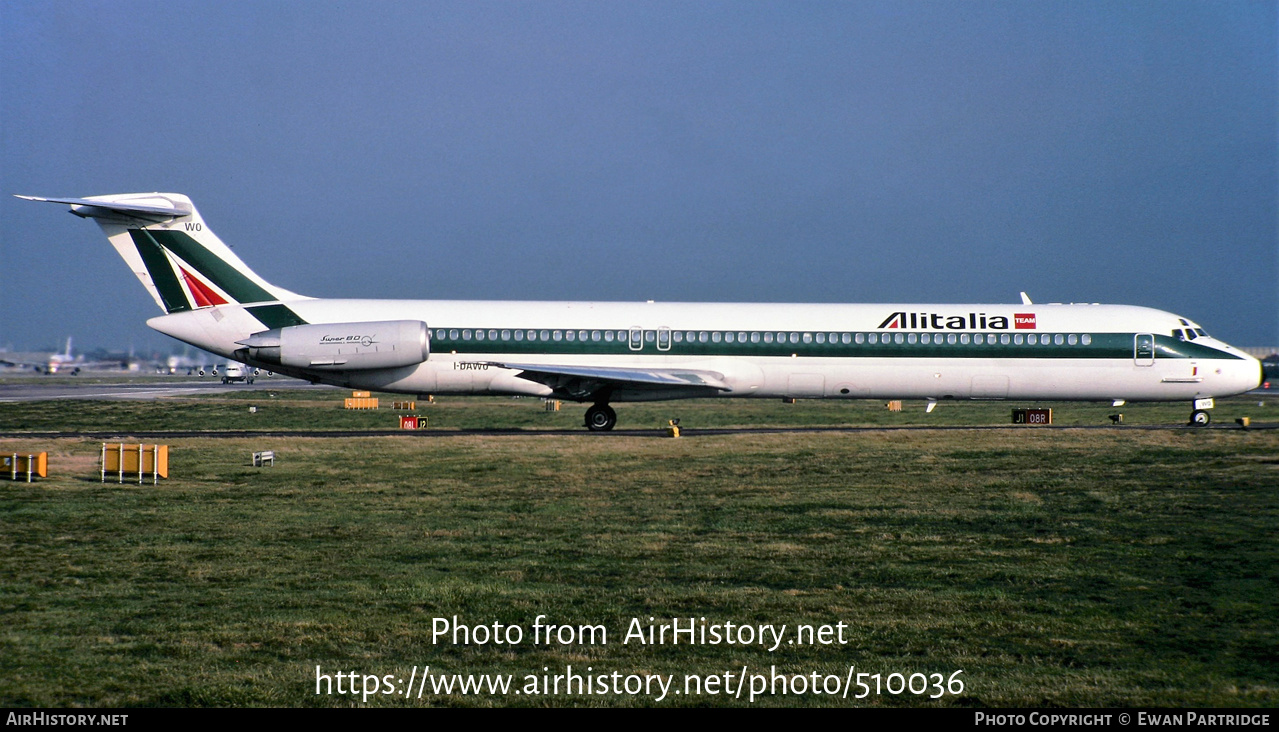 Aircraft Photo of I-DAWO | McDonnell Douglas MD-82 (DC-9-82) | Alitalia | AirHistory.net #510036