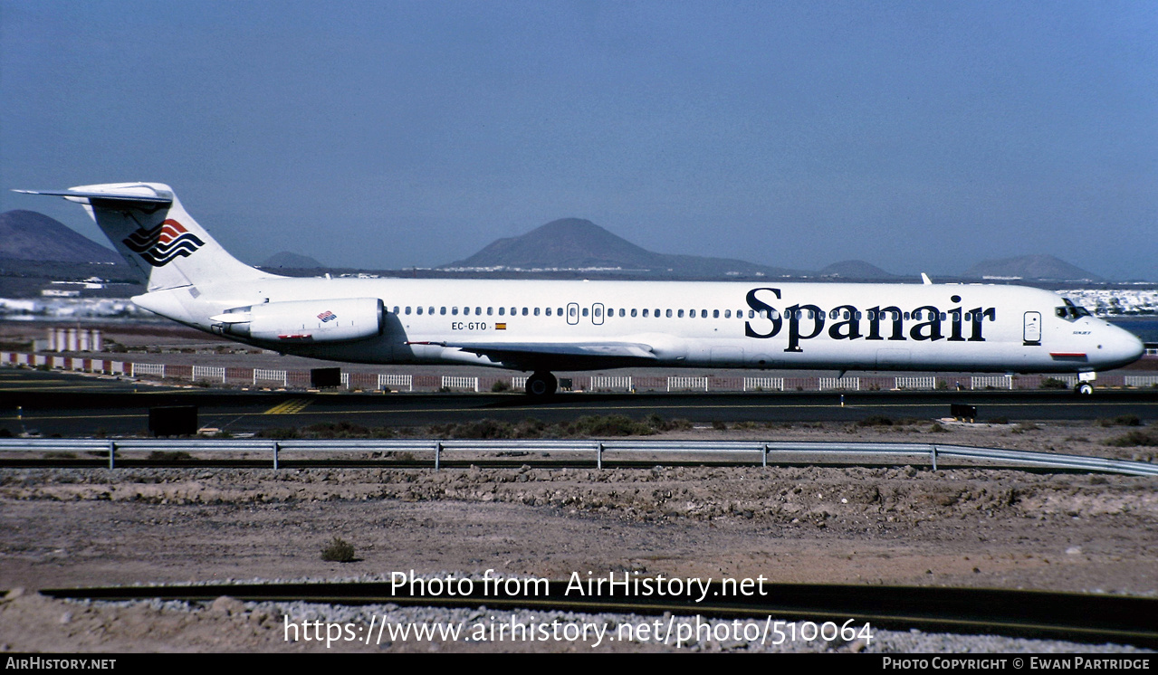 Aircraft Photo of EC-GTO | McDonnell Douglas MD-82 (DC-9-82) | Spanair | AirHistory.net #510064