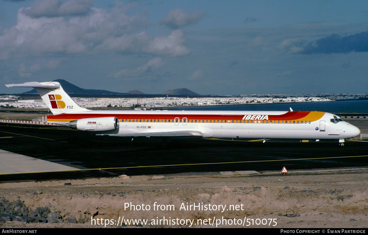 Aircraft Photo of EC-FOZ | McDonnell Douglas MD-88 | Iberia | AirHistory.net #510075