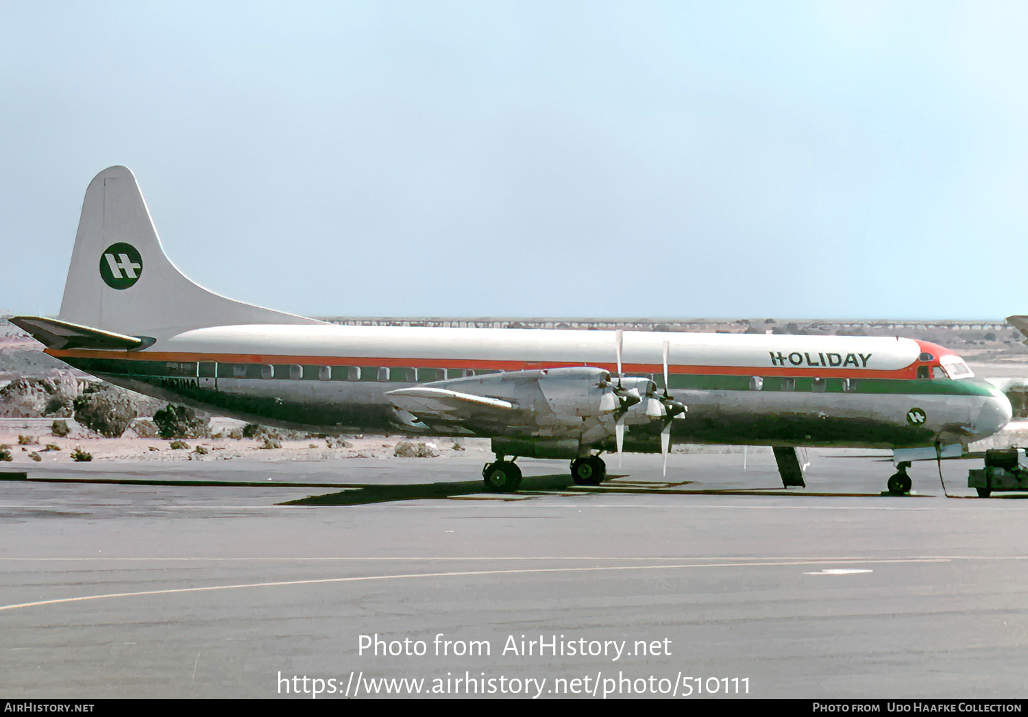 Aircraft Photo of N971HA | Lockheed L-188C Electra | Holiday Airlines | AirHistory.net #510111