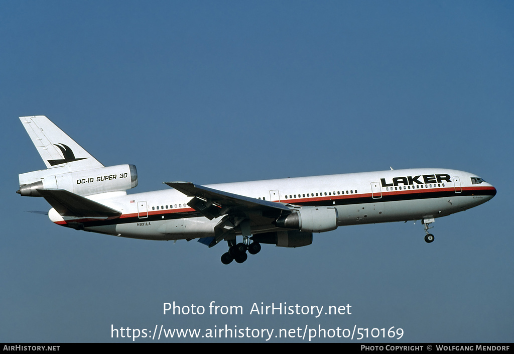 Aircraft Photo of N831LA | McDonnell Douglas DC-10-30 | Laker Airways | AirHistory.net #510169