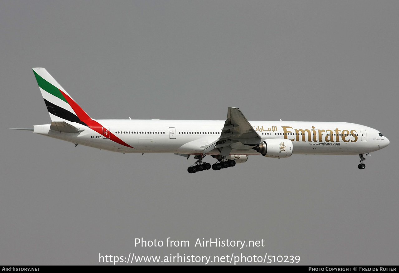 Aircraft Photo of A6-EMO | Boeing 777-31H | Emirates | AirHistory.net #510239