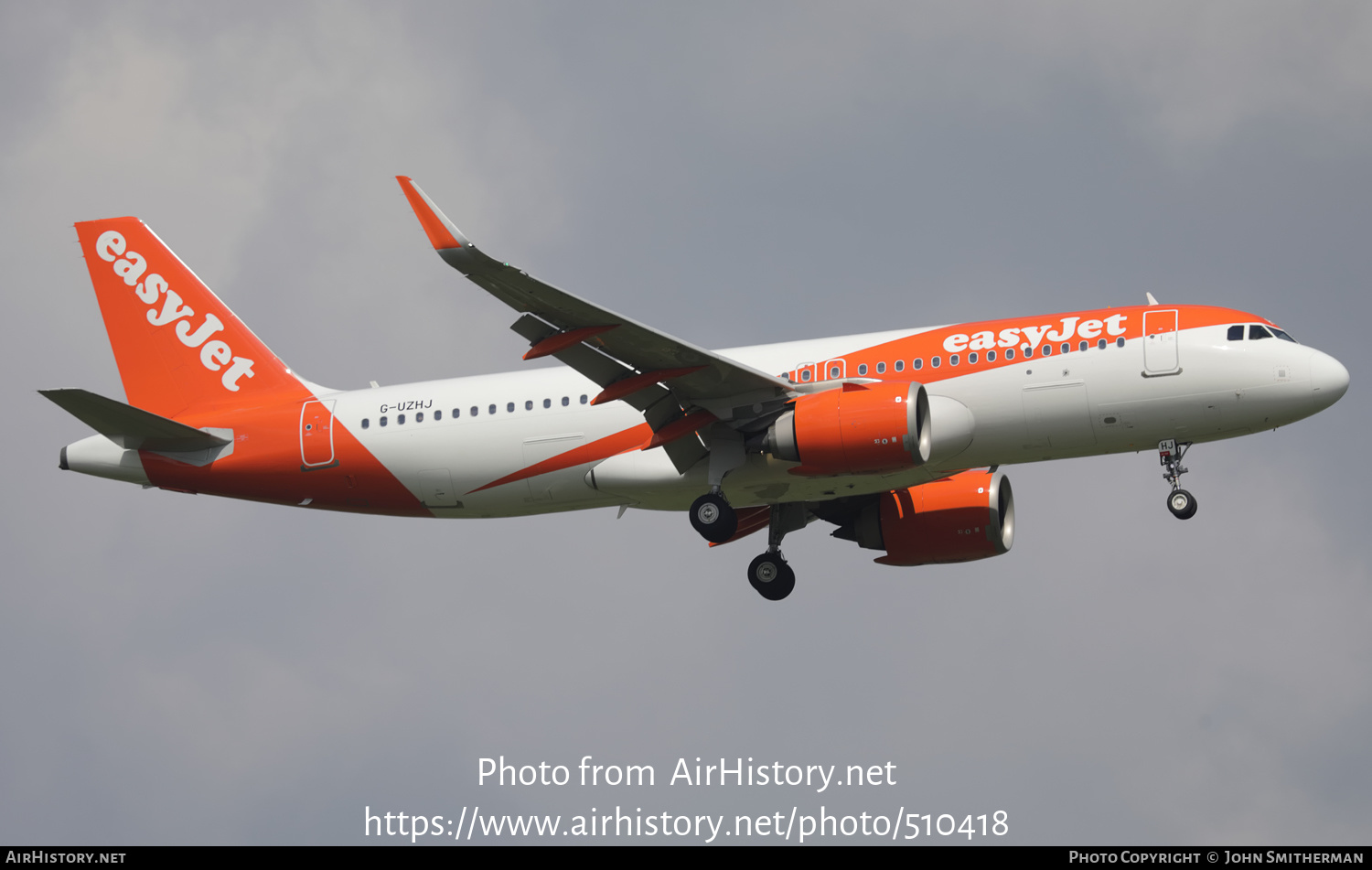 Aircraft Photo of G-UZHJ | Airbus A320-251N | EasyJet | AirHistory.net #510418