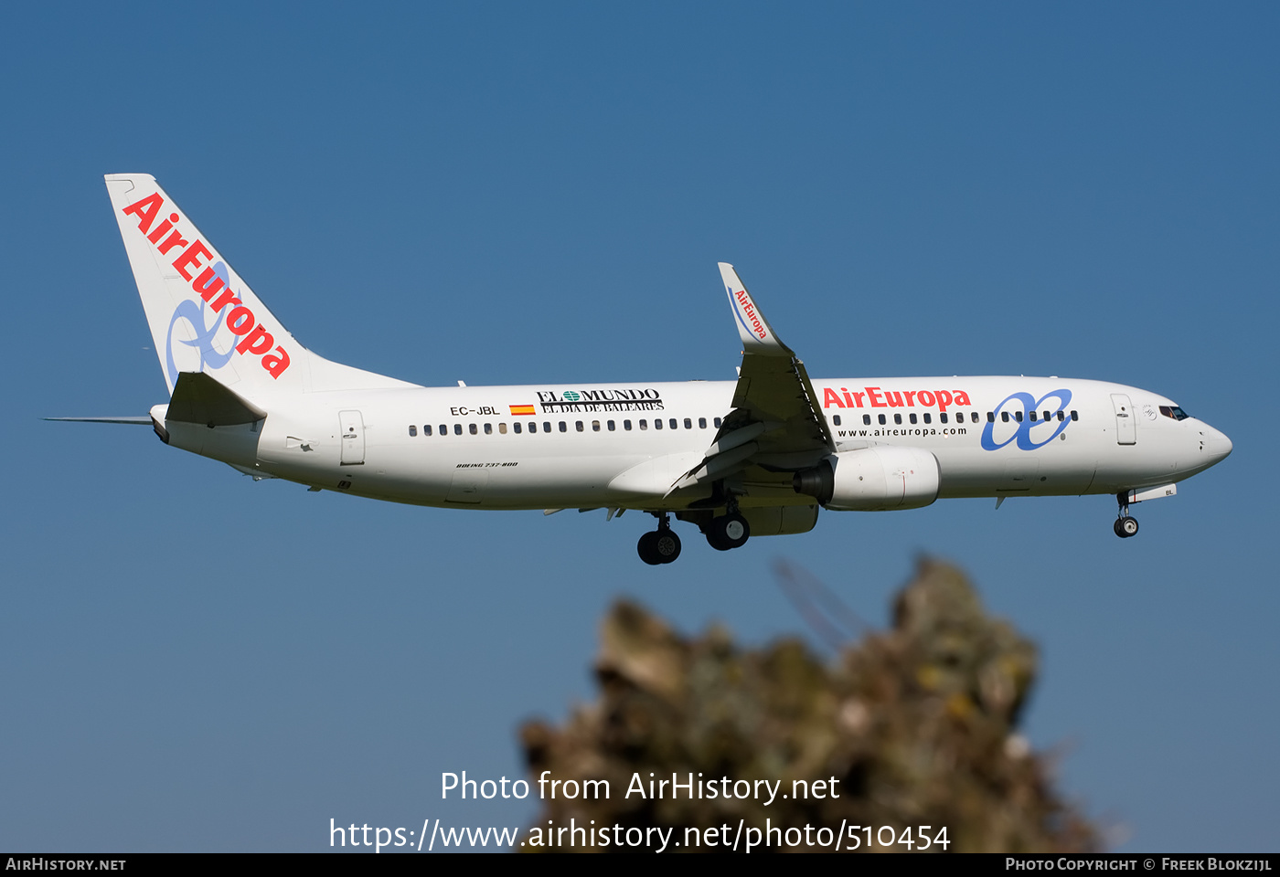 Aircraft Photo of EC-JBL | Boeing 737-85P | Air Europa | AirHistory.net #510454