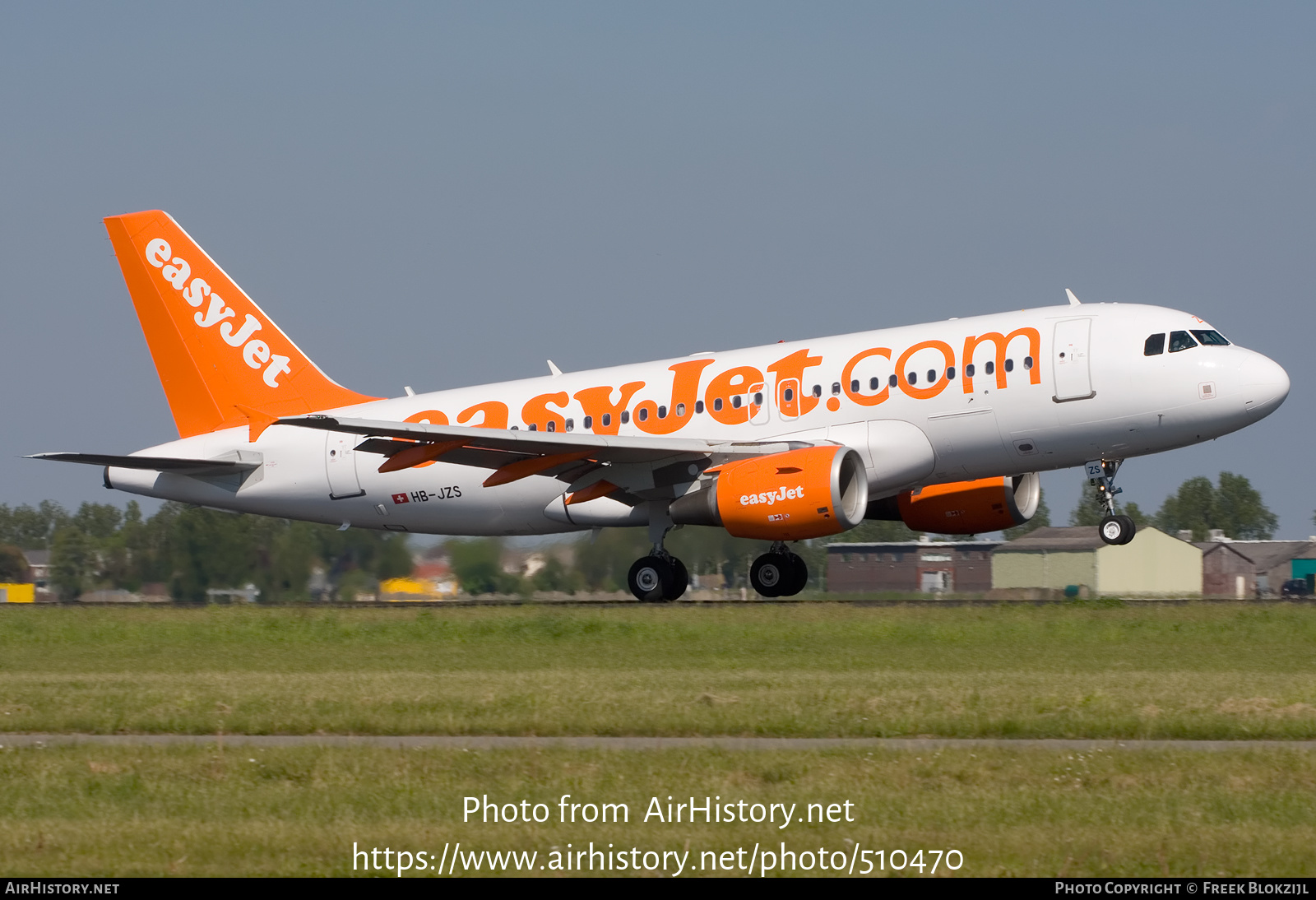 Aircraft Photo of HB-JZS | Airbus A319-111 | EasyJet | AirHistory.net #510470