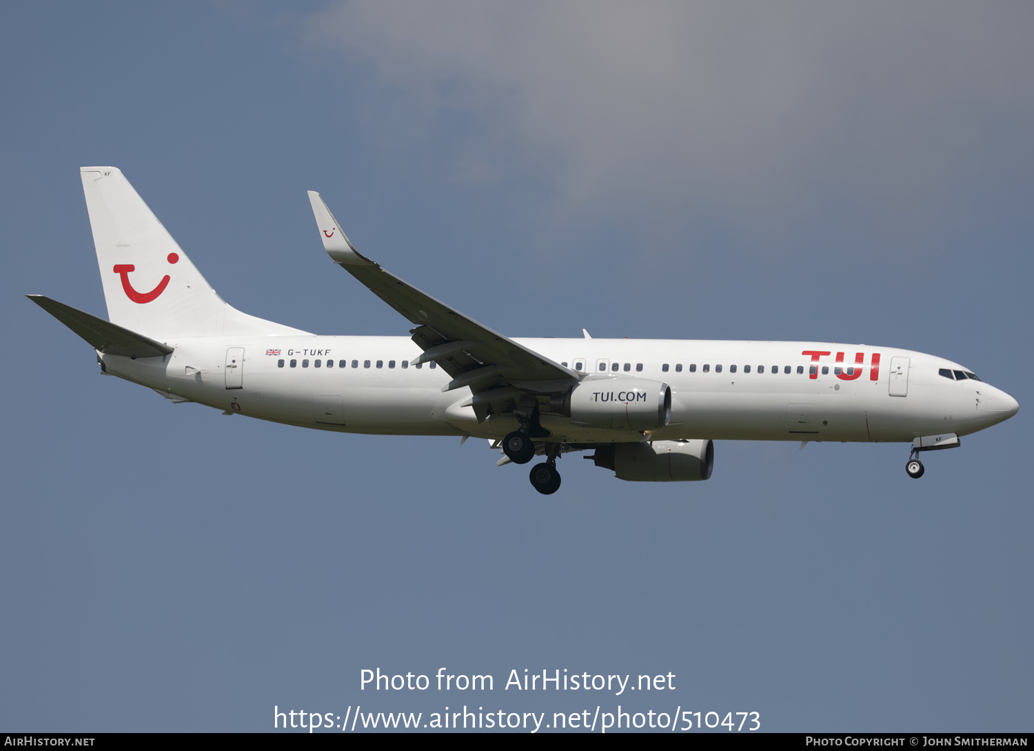 Aircraft Photo of G-TUKF | Boeing 737-8AS | TUI | AirHistory.net #510473