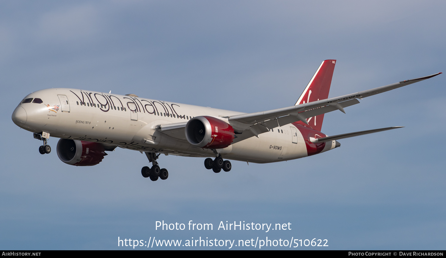 Aircraft Photo of G-VOWS | Boeing 787-9 Dreamliner | Virgin Atlantic Airways | AirHistory.net #510622