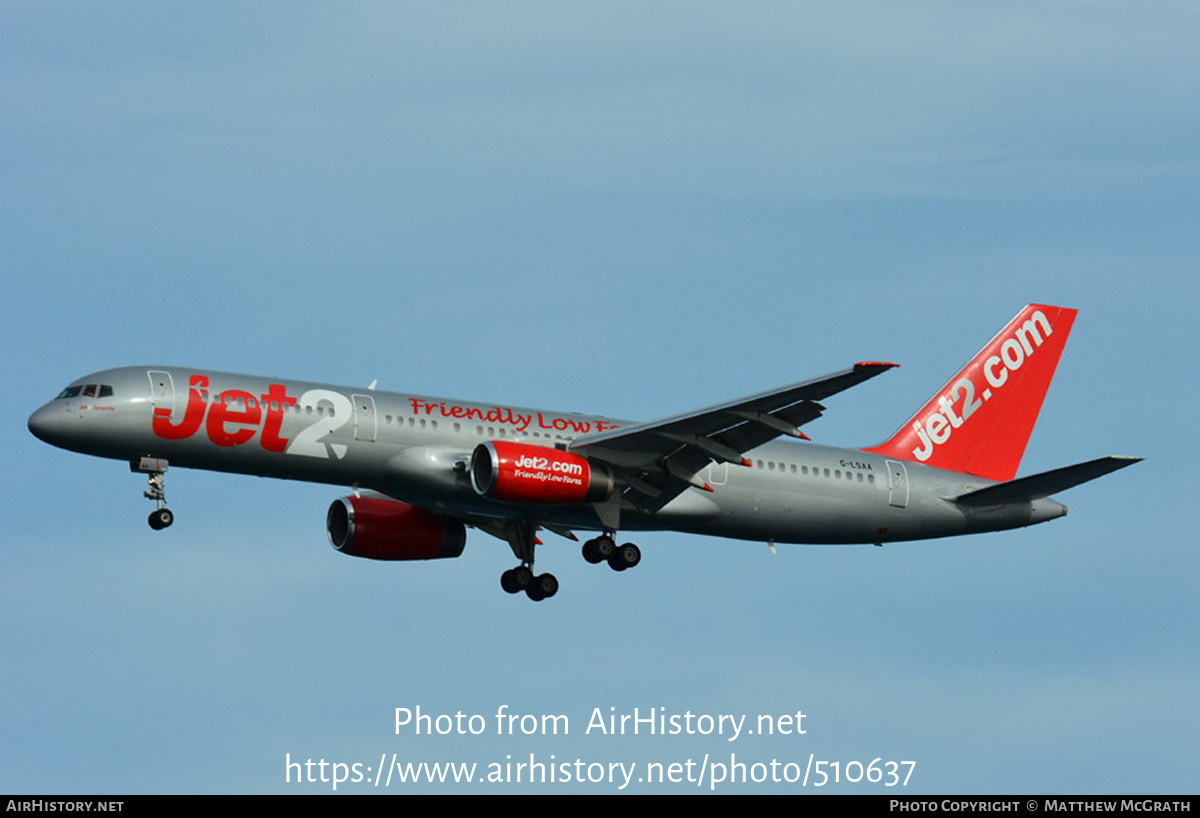 Aircraft Photo of G-LSAA | Boeing 757-236 | Jet2 | AirHistory.net #510637