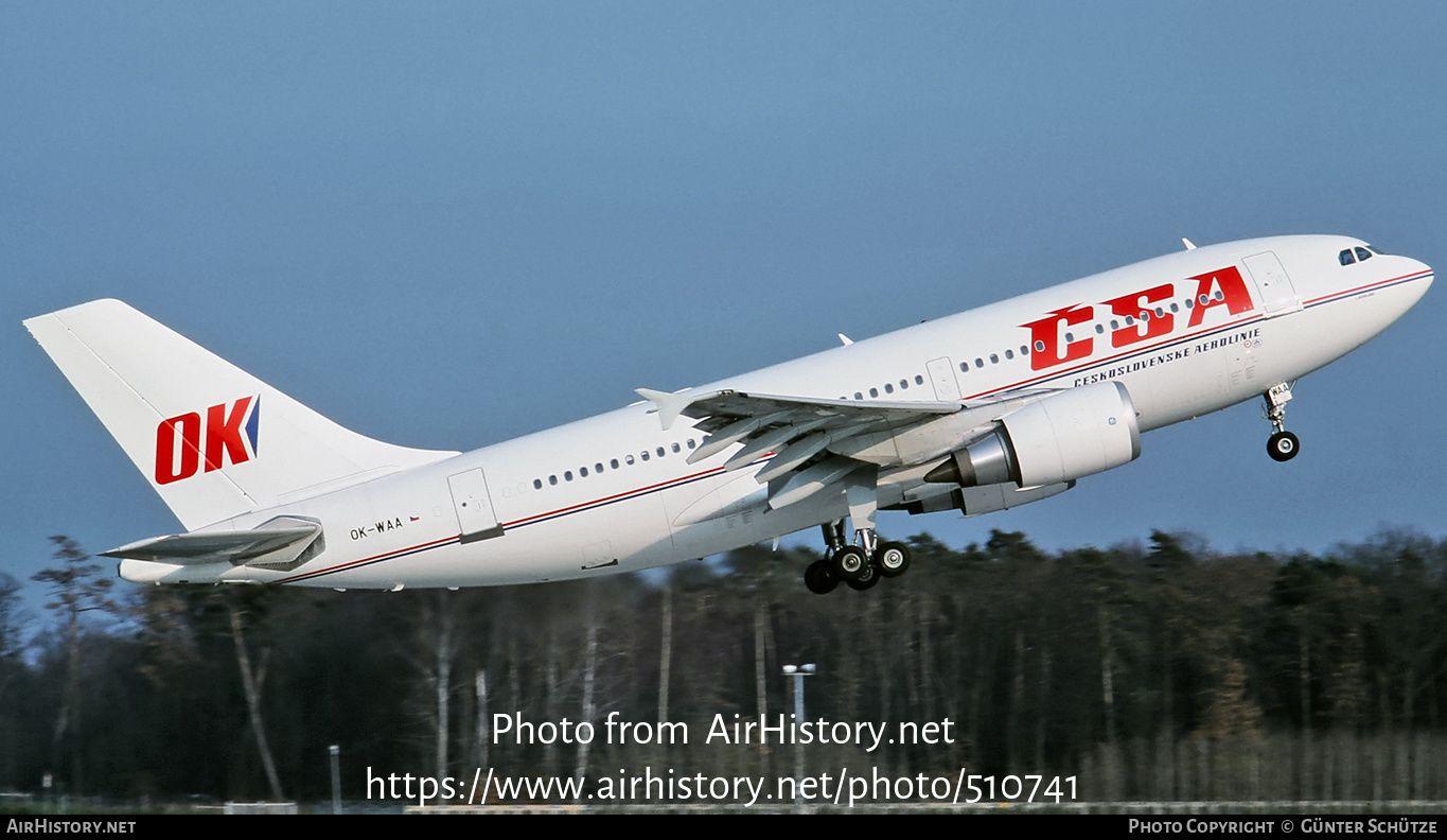 Aircraft Photo of OK-WAA | Airbus A310-304 | ČSA - Československé Aerolinie - Czechoslovak Airlines | AirHistory.net #510741