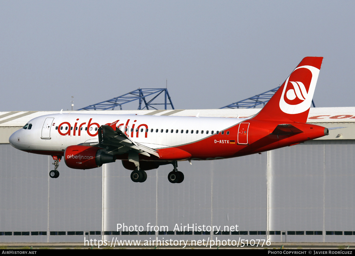 Aircraft Photo of D-ASTX | Airbus A319-112 | Air Berlin | AirHistory.net #510776