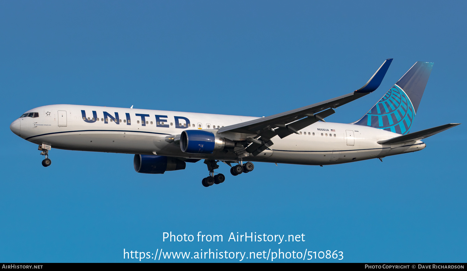 Aircraft Photo of N666UA | Boeing 767-322/ER | United Airlines | AirHistory.net #510863