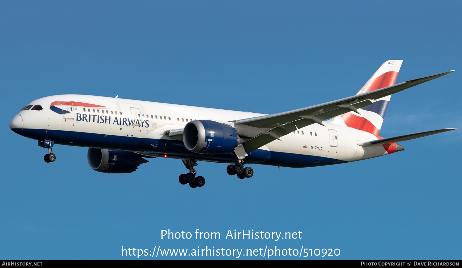 Aircraft Photo of G-ZBJC | Boeing 787-8 Dreamliner | British Airways | AirHistory.net #510920