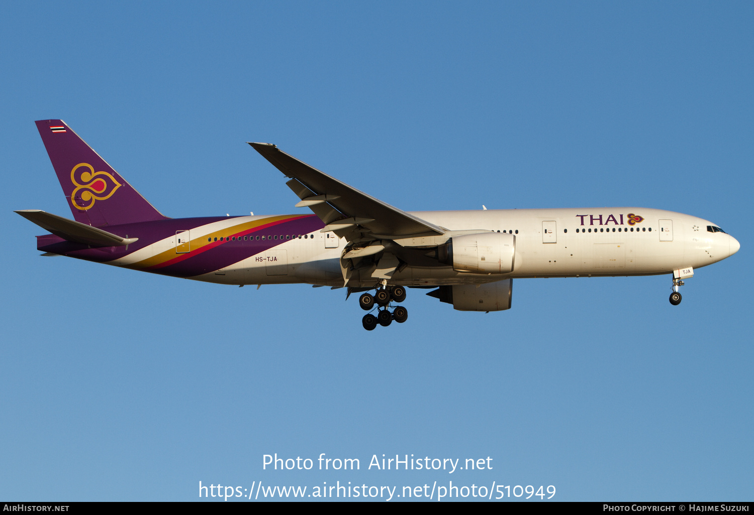 Aircraft Photo of HS-TJA | Boeing 777-2D7 | Thai Airways International | AirHistory.net #510949