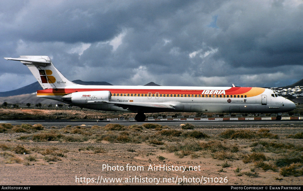 Aircraft Photo of EC-FHK | McDonnell Douglas MD-87 (DC-9-87) | Iberia | AirHistory.net #511026