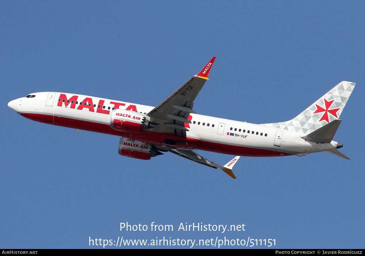 Aircraft Photo of 9H-VUF | Boeing 737-8200 Max 200 | Malta Air | AirHistory.net #511151