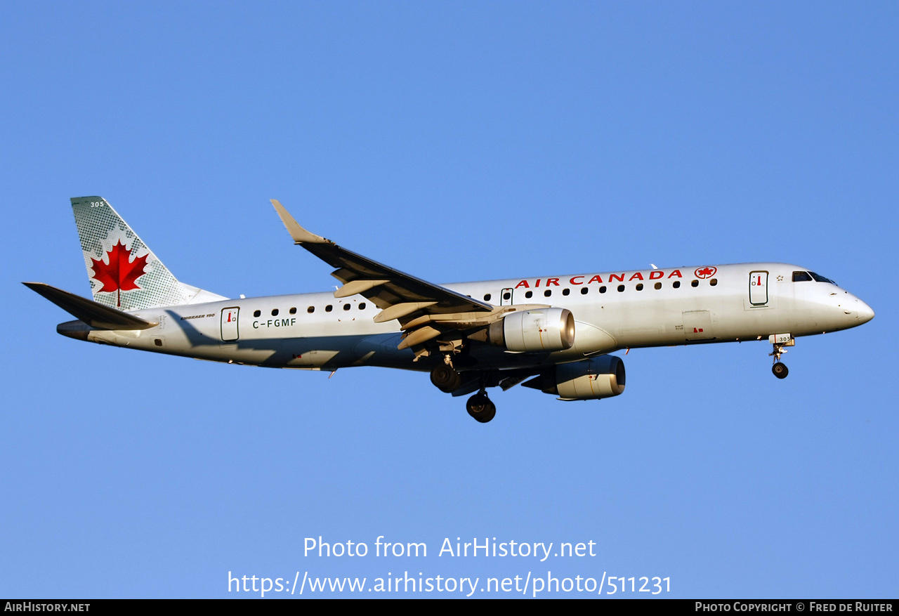 Aircraft Photo of C-FGMF | Embraer 190AR (ERJ-190-100IGW) | Air Canada | AirHistory.net #511231