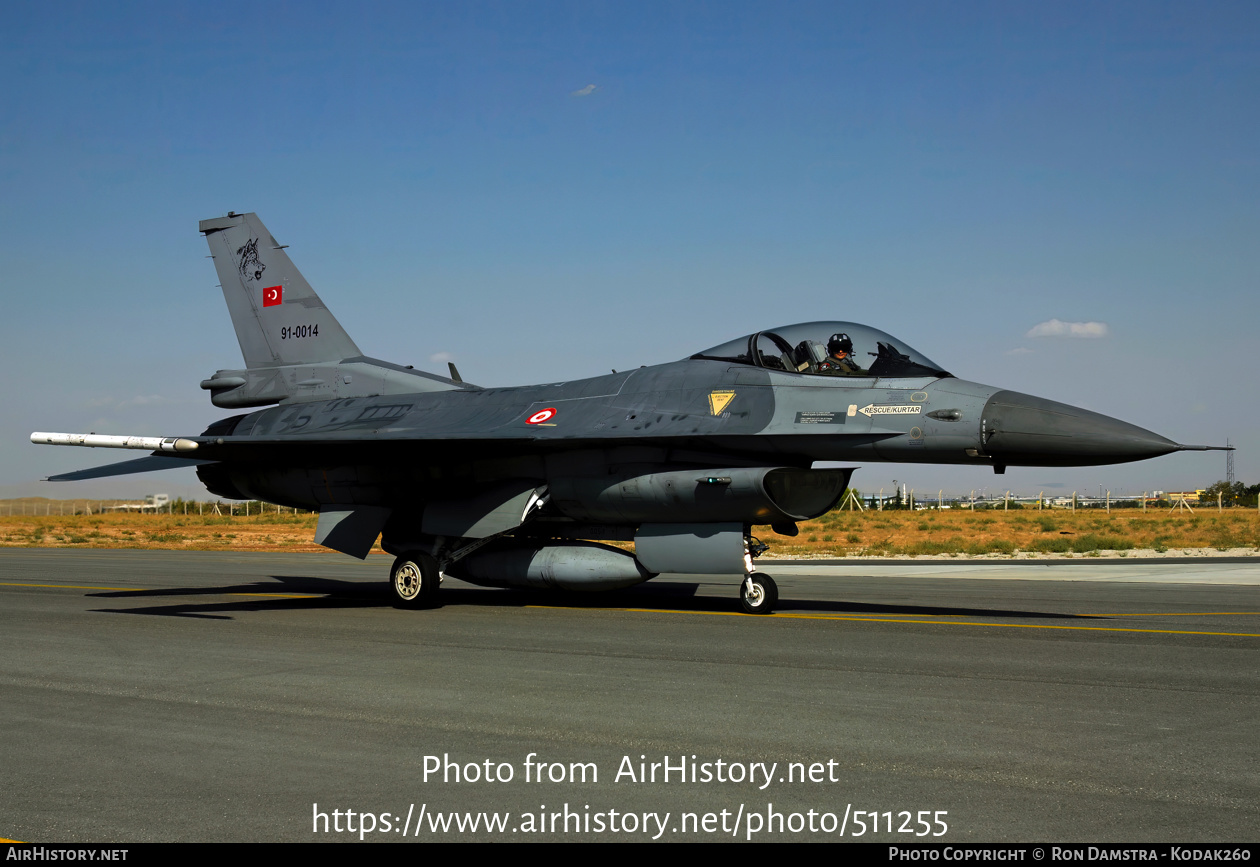 Aircraft Photo of 91-0014 | General Dynamics F-16CG Fighting Falcon | Turkey - Air Force | AirHistory.net #511255