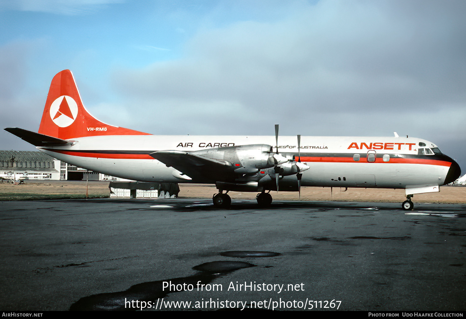 Aircraft Photo of VH-RMG | Lockheed L-188A(F) Electra | Ansett Airlines of Australia Air Cargo | AirHistory.net #511267