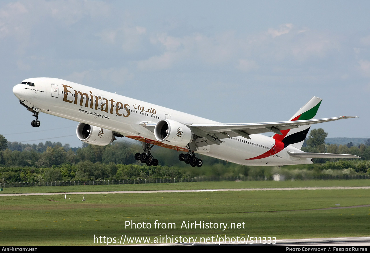 Aircraft Photo of A6-EGP | Boeing 777-31H/ER | Emirates | AirHistory.net #511333