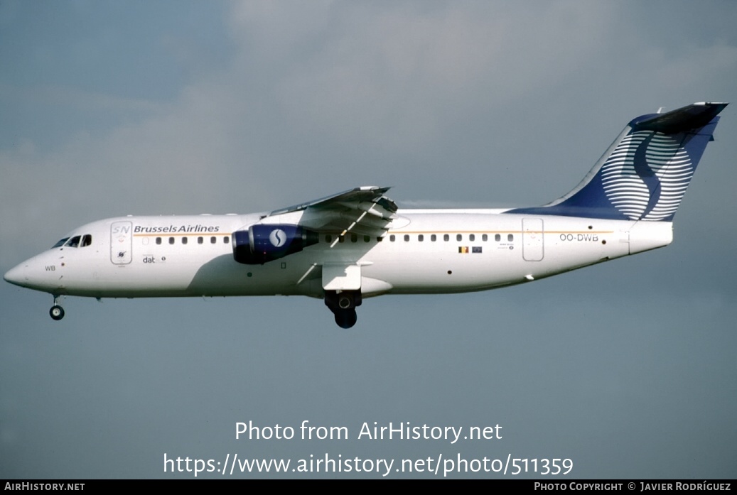 Aircraft Photo of OO-DWB | British Aerospace Avro 146-RJ100 | SN Brussels Airlines | AirHistory.net #511359