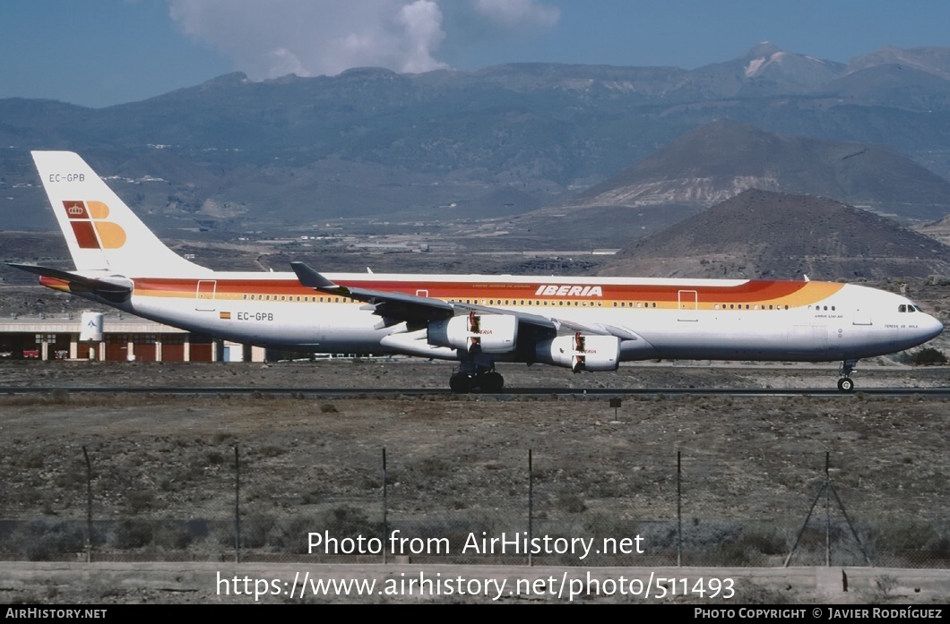 Aircraft Photo of EC-GPB | Airbus A340-313X | Iberia | AirHistory.net #511493