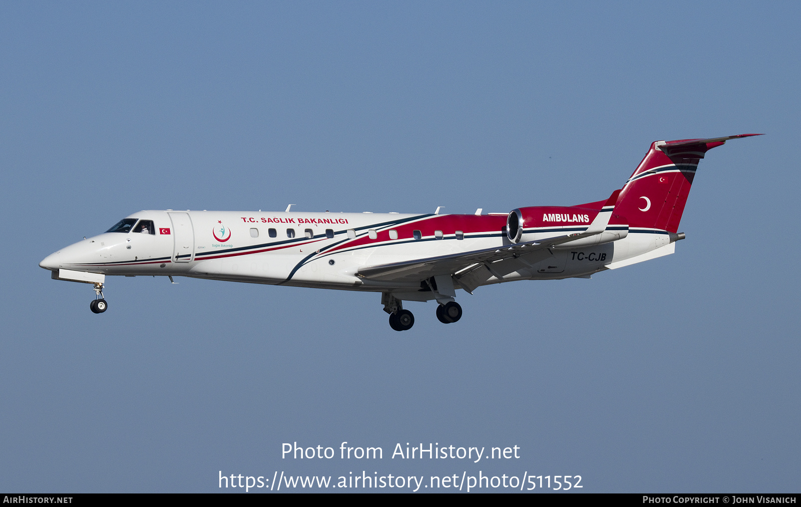 Aircraft Photo of TC-CJB | Embraer Legacy 650 (EMB-135BJ) | T.C. Sağlık Bakanlığı - Republic of Turkey Ministry of Health | AirHistory.net #511552