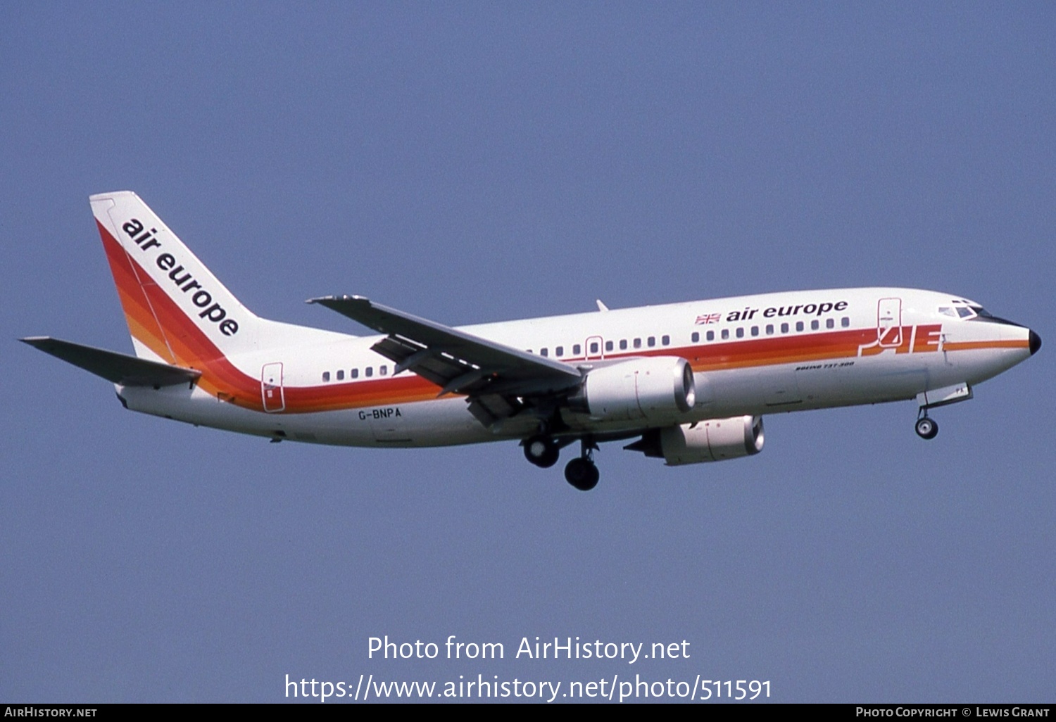 Aircraft Photo of G-BNPA | Boeing 737-3S3 | Air Europe | AirHistory.net #511591