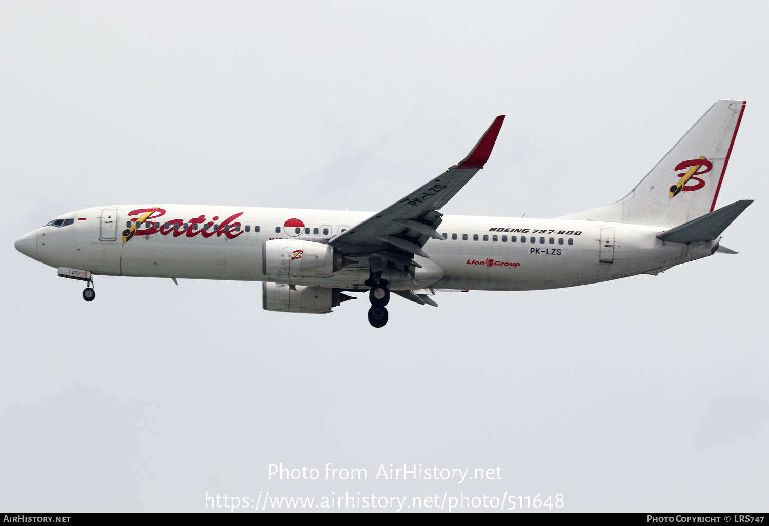 Aircraft Photo of PK-LZS | Boeing 737-8GP | Batik Air | AirHistory.net #511648