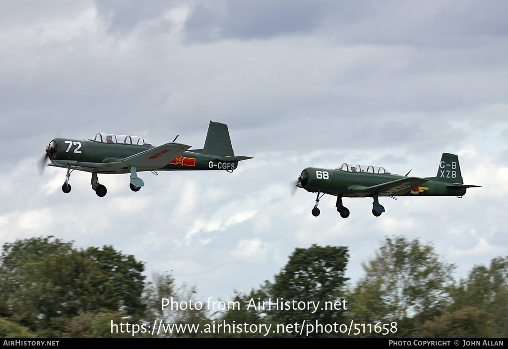 Aircraft Photo of G-CGFS / 61762 | Nanchang CJ-6A Chujaio | China - Air Force | AirHistory.net #511658