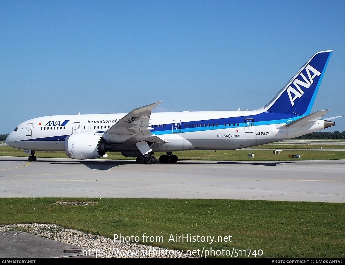 Aircraft Photo of JA828A | Boeing 787-8 Dreamliner | All Nippon Airways - ANA | AirHistory.net #511740