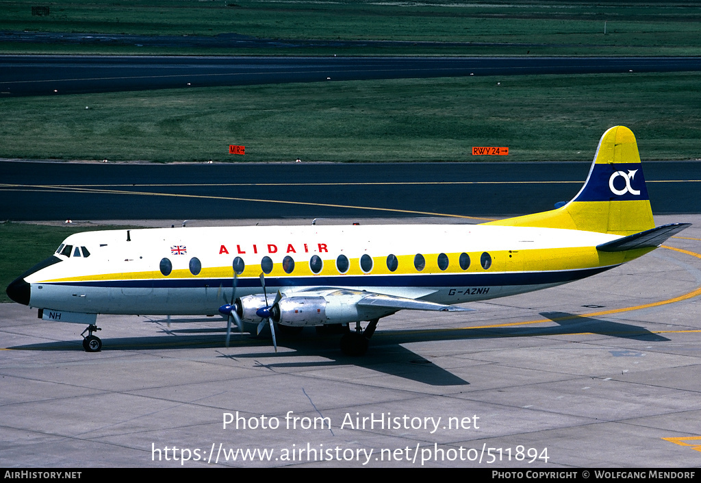 Aircraft Photo of G-AZNH | Vickers 814 Viscount | Alidair | AirHistory.net #511894