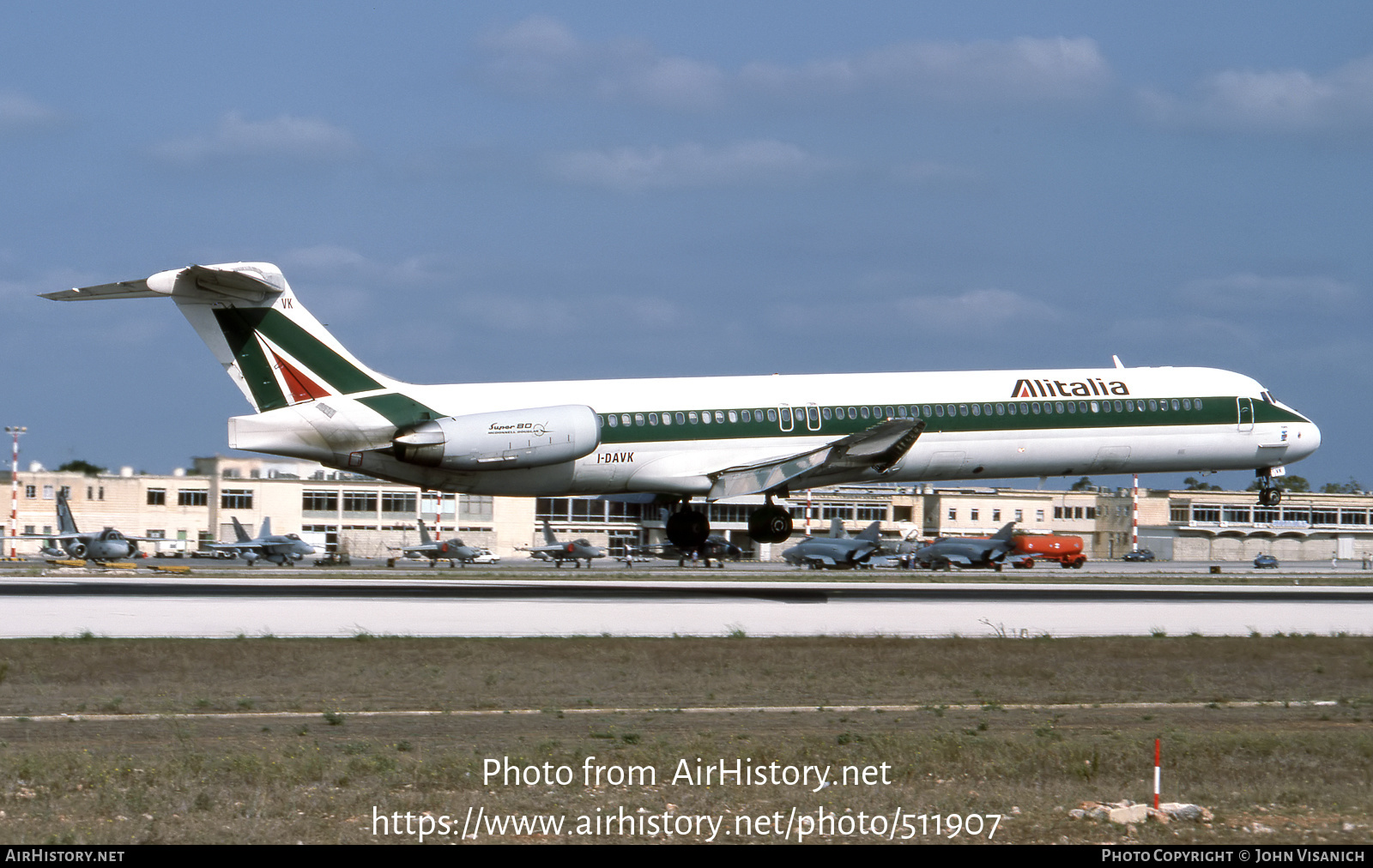 Aircraft Photo of I-DAVK | McDonnell Douglas MD-82 (DC-9-82) | Alitalia | AirHistory.net #511907