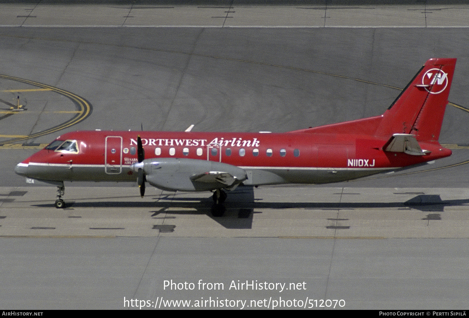 Aircraft Photo of N110XJ | Saab 340A | Northwest Airlink | AirHistory.net #512070